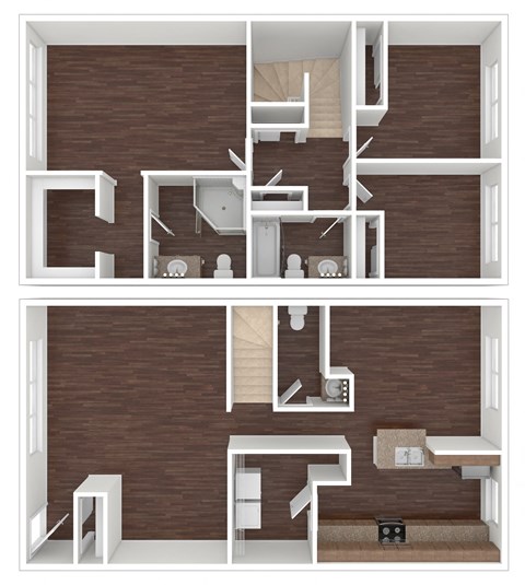 Floor plan for 3 beds, 2 baths, 1787 sqft